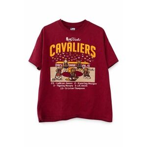 Vintage Cleveland Cavaliers NBA Finals Graphic T Streetwear Sz L Pixel LeBron